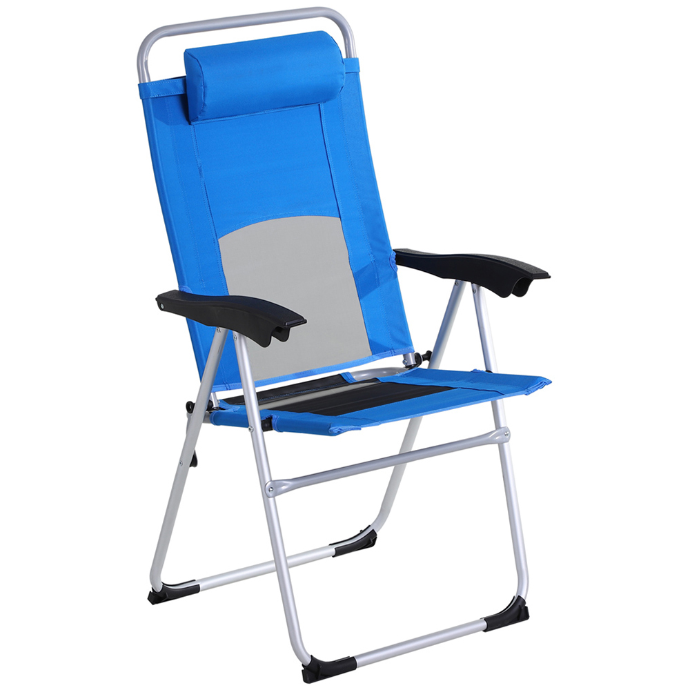 Outsunny Blue Outdoor Camping Chair Image 1