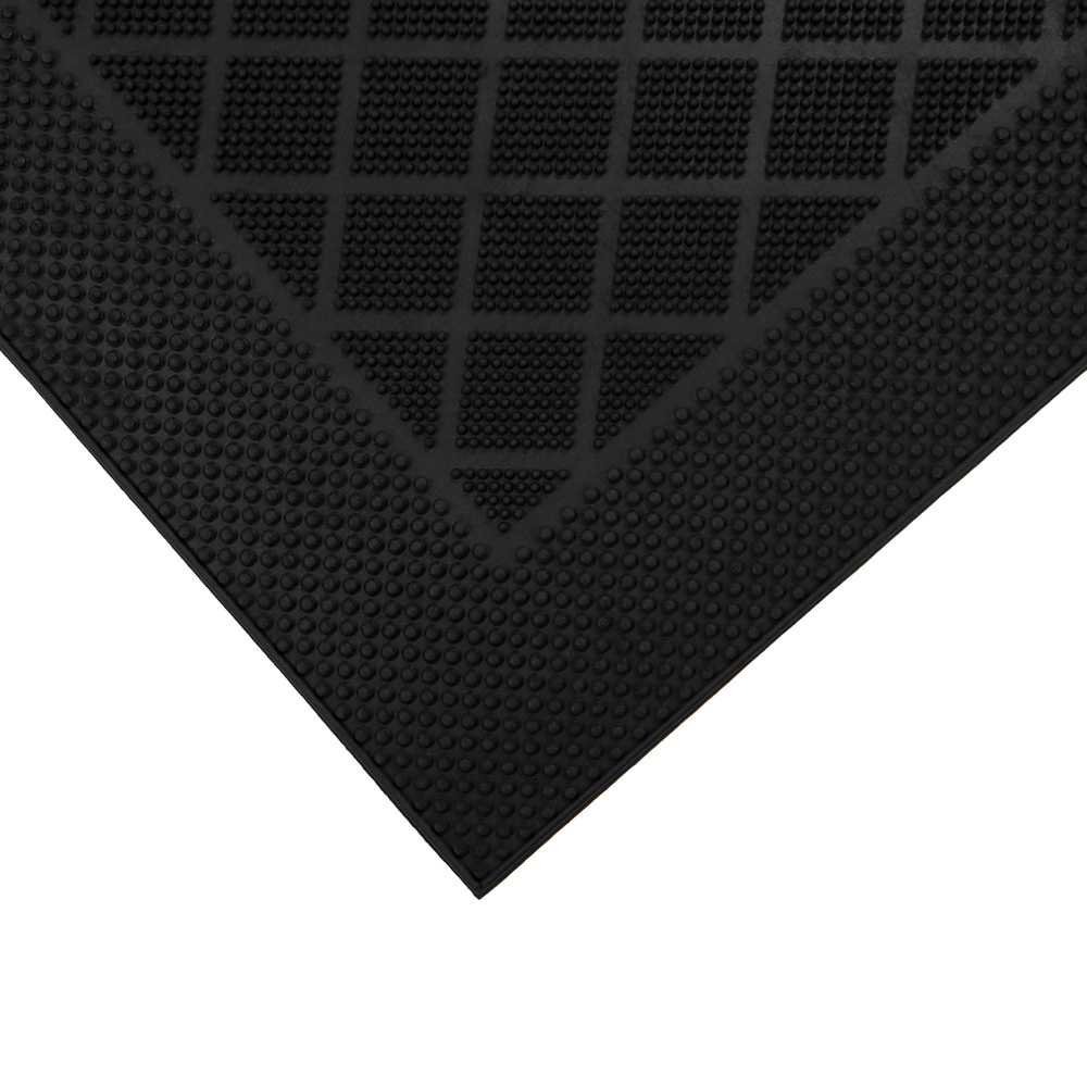 JVL Harlequin Rubber Scraper Doormat 40 x 60cm Image 3