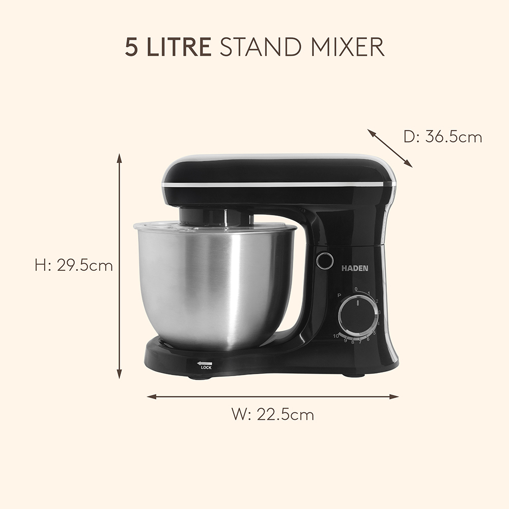 Haden 215390 Black 10 Speed 5L Digital Stand Mixer Image 9