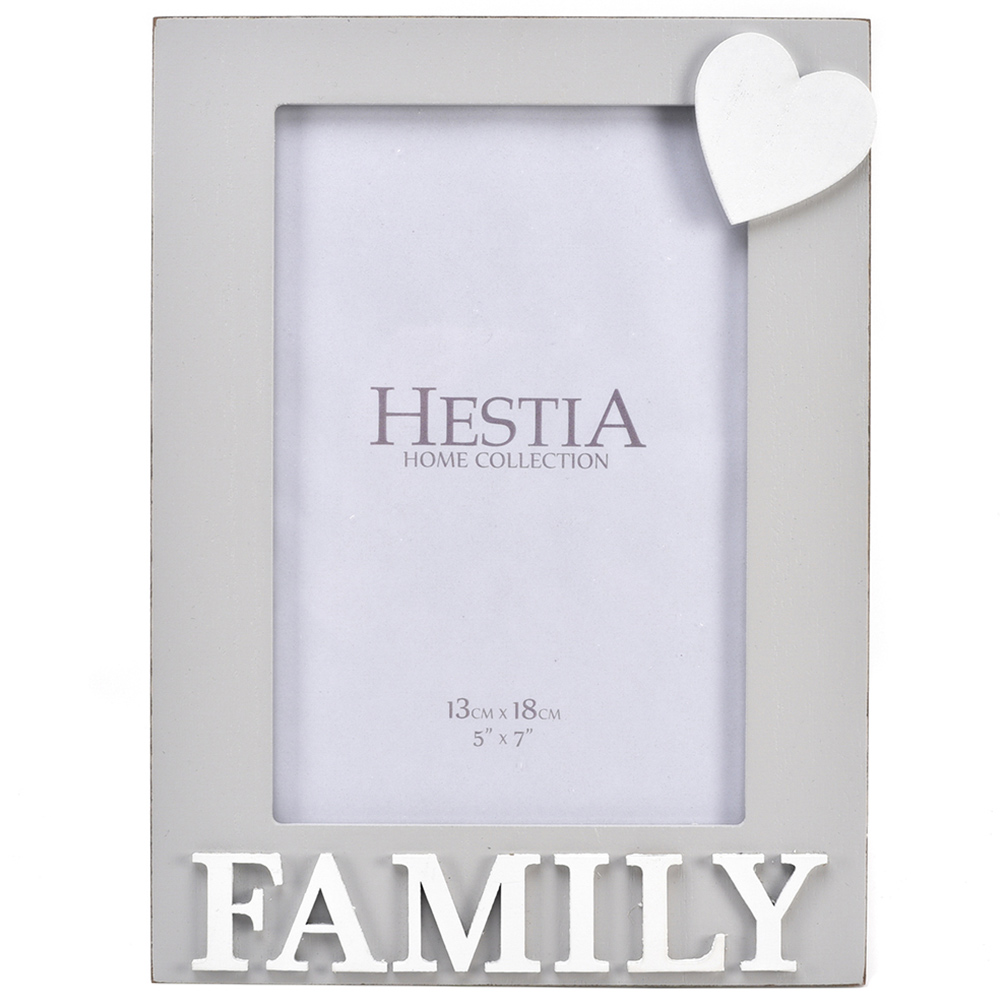 Premier Housewares Hestia Family Heart Photo Frame 5 x 7 Inch Image 1