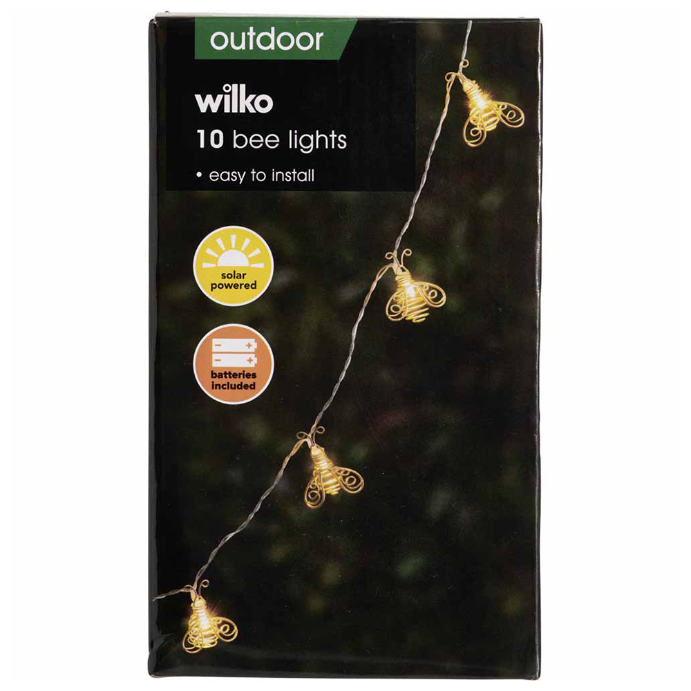 Wilko 10 Bulbs Bee Garden Solar String Lights Image 5