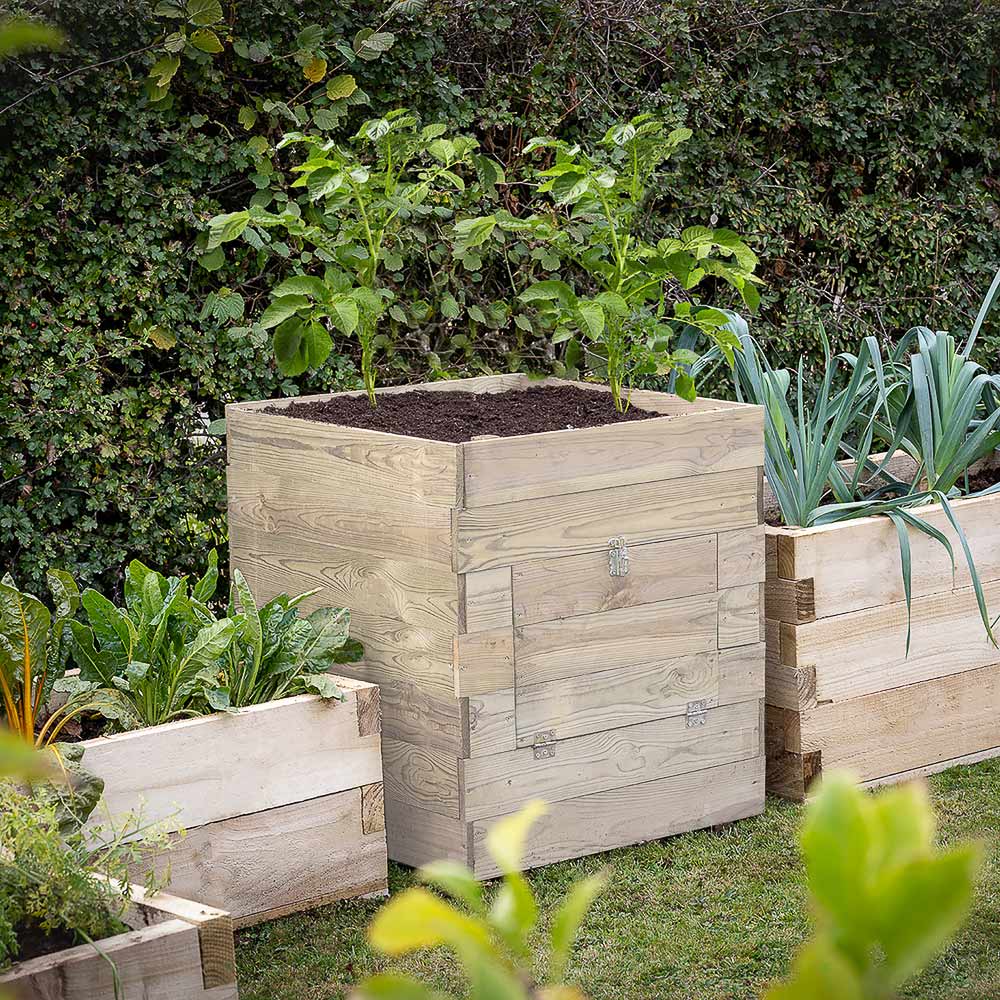 Forest Garden Wooden Outdoor Potato Planter Image 2