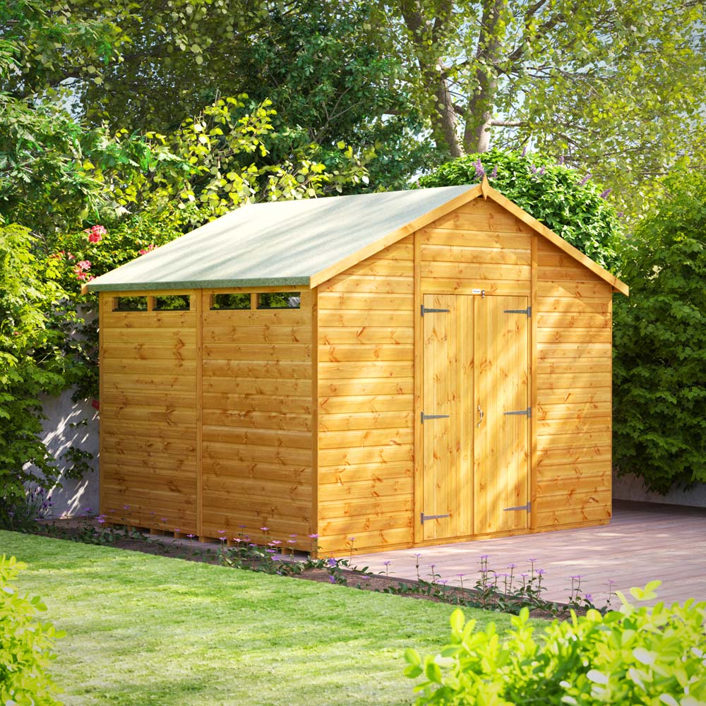 Power Sheds 8 x 10ft Double Door Apex Security Shed Image 2