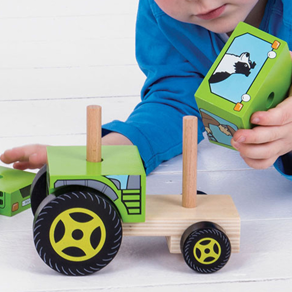 Bigjigs Toys Stacking Tractor Toy Image 2