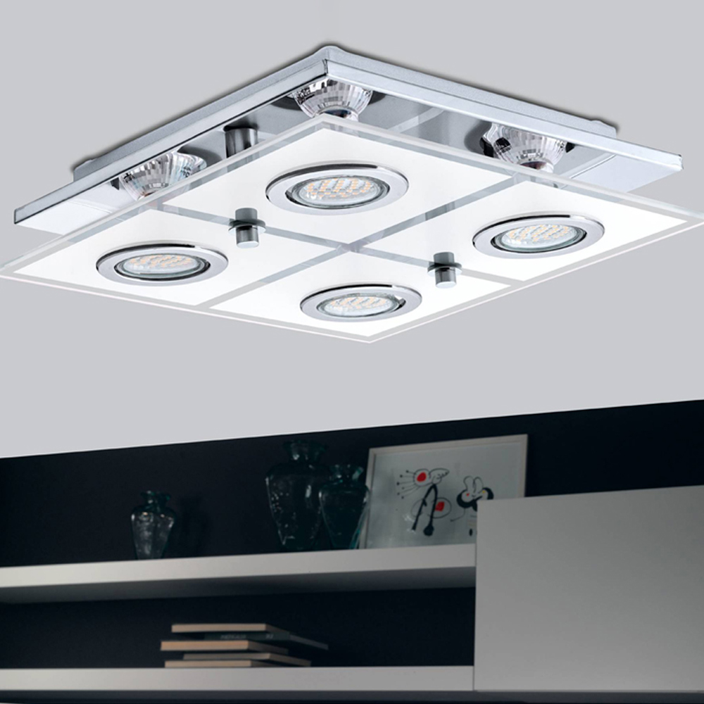 EGLO Cabo 4 Light LED Chrome Ceiling Light Image 3