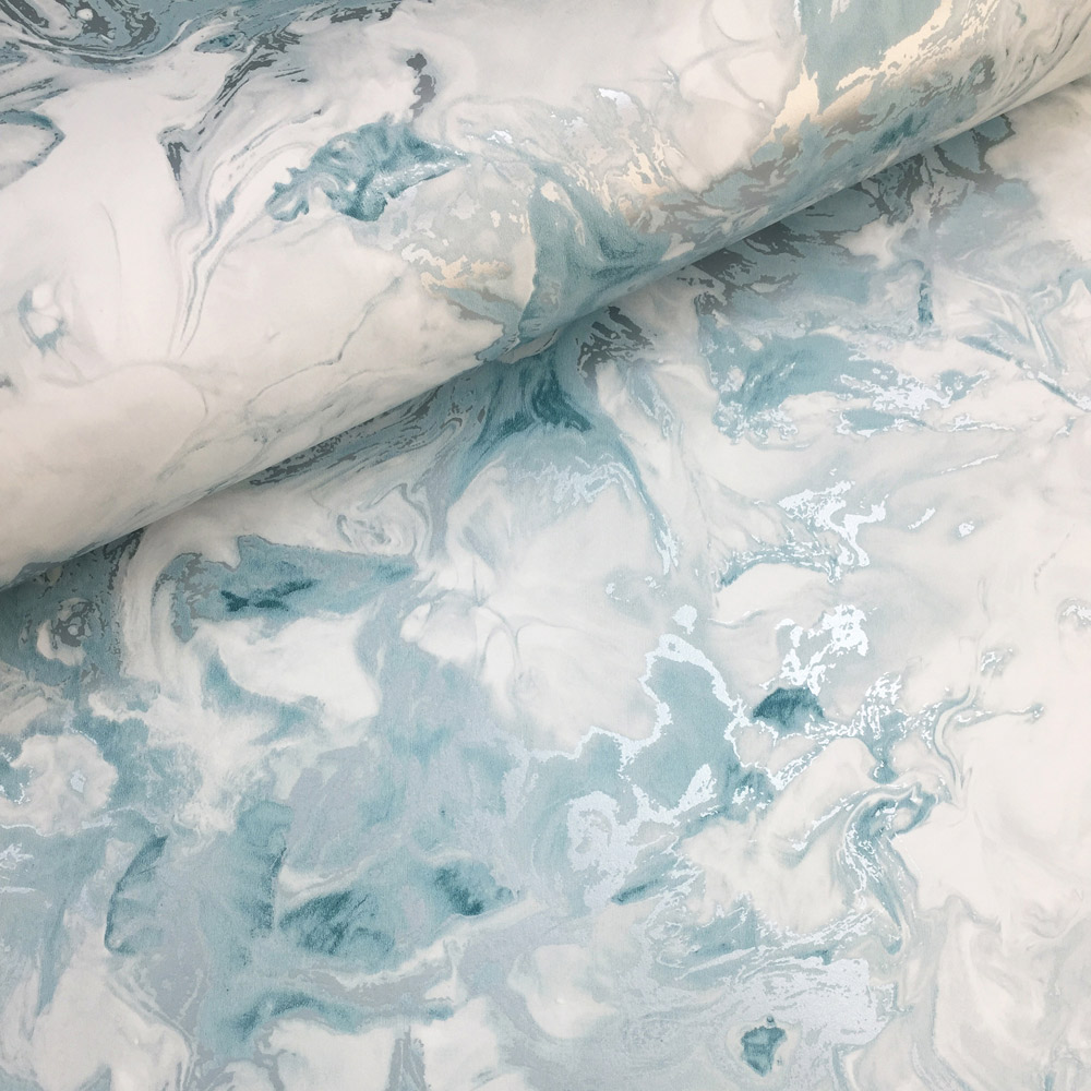 Muriva Elixir Marble Teal Wallpaper Image 2