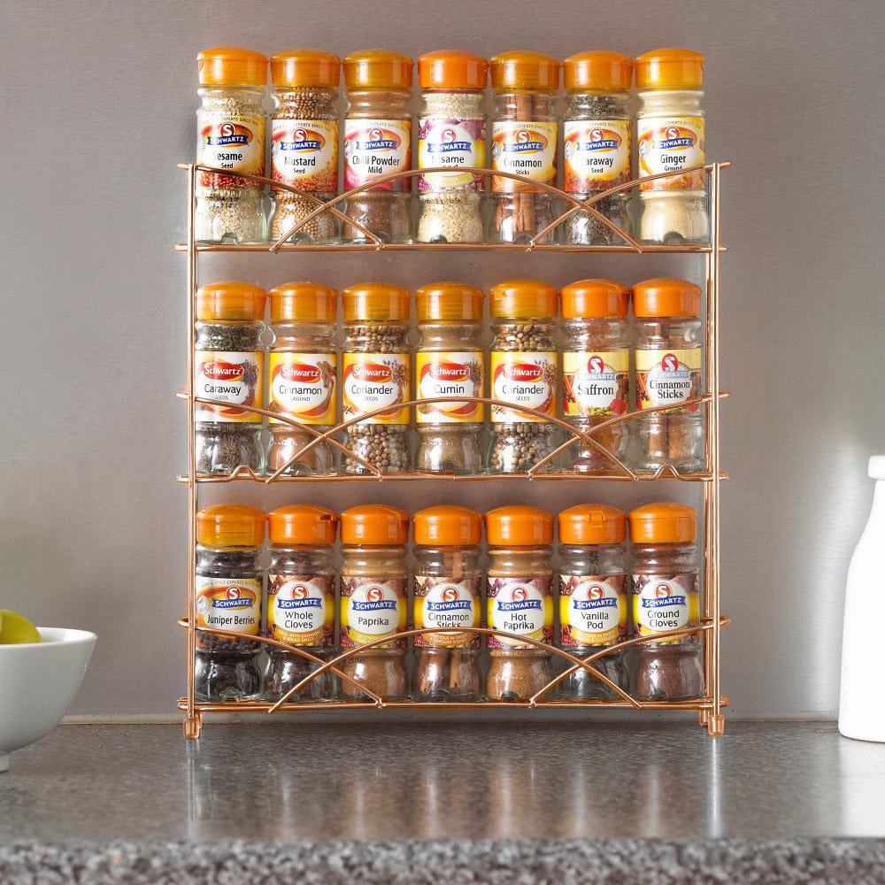 Neo Copper Free Standing 3 Tier Table Top Spice Rack Image 2