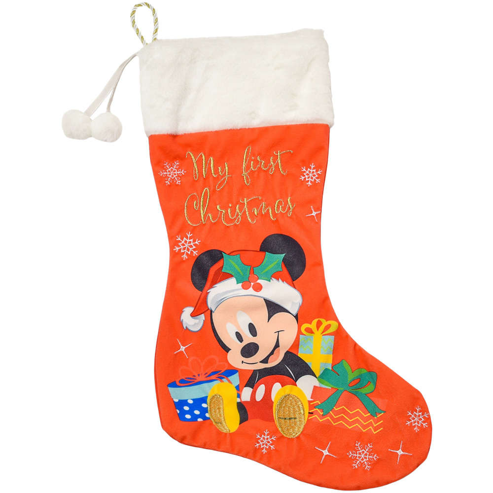 Disney My First Christmas Mickey Mouse Stocking Image 1