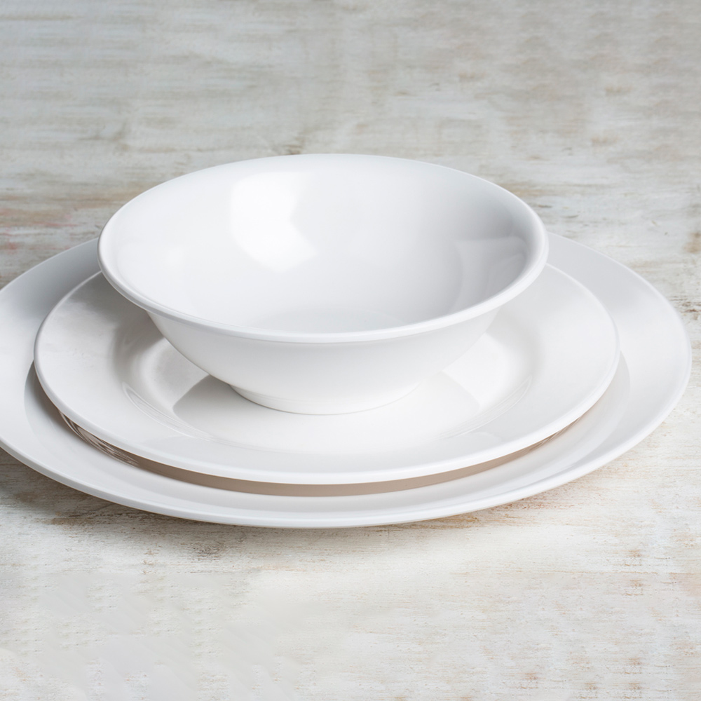 TP Round Melamine White 18 Piece Dinner Set Image 2