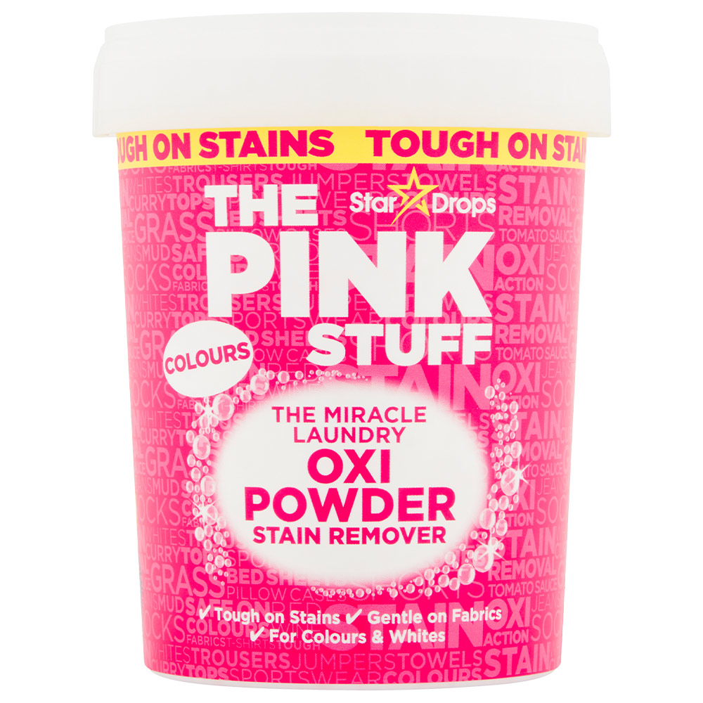 Star Drops The Pink Stuff Stain Remover Powder for Colours 1kg Image 1