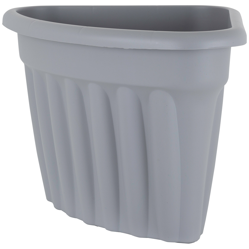 Wham Vista Upcycle Grey Recycled Plastic Corner Planter 49cm 4 Pack Image 4