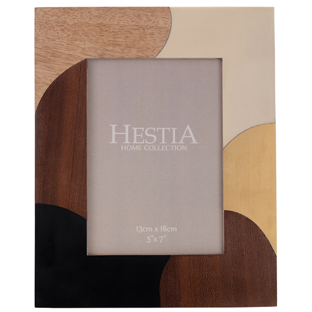 Premier Housewares Hestia Resin and Mangowood Frame 5 x 7 Inch Image 1