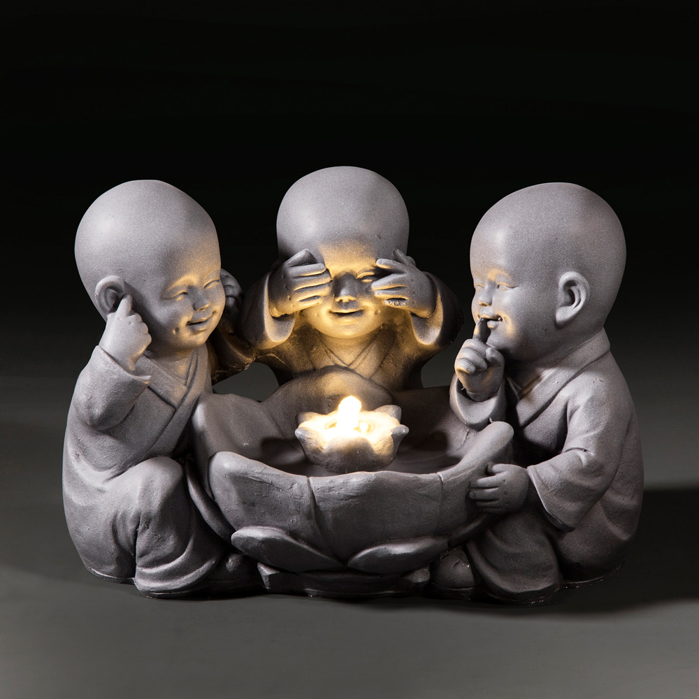 3 Monks Water Feature H28 x W42 x D25cm Image 2