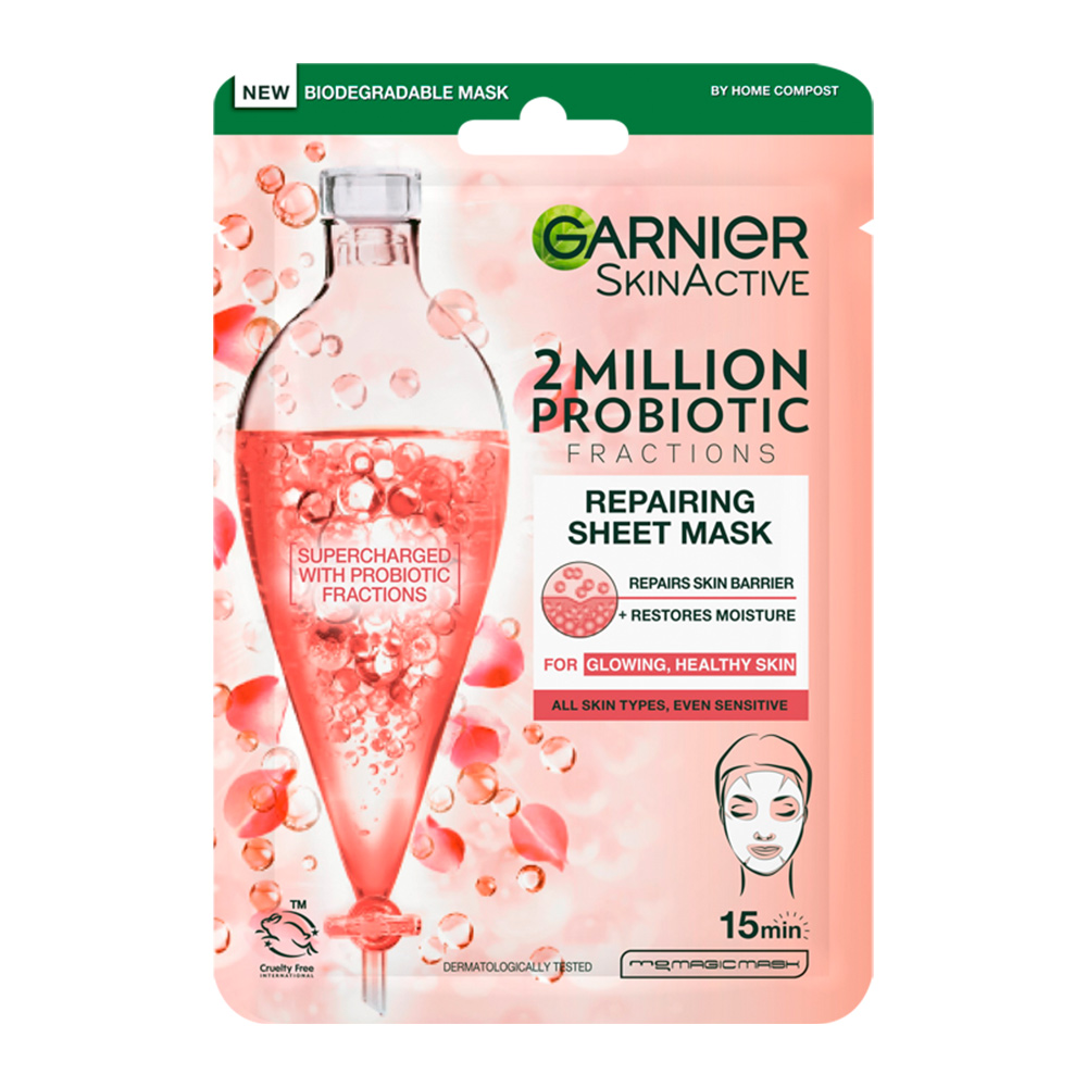 Garnier SkinActive Probiotic Repairing Face Sheet Mask Image 1