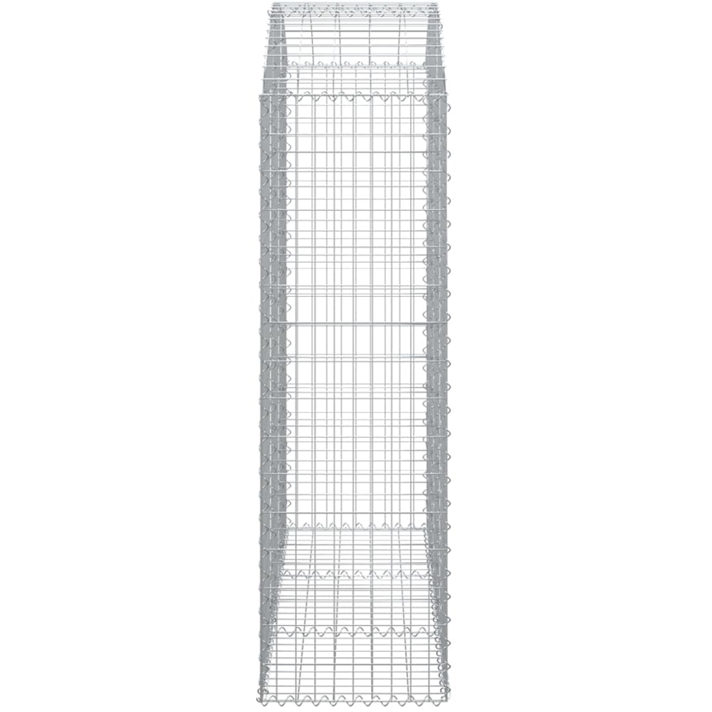 vidaXL Silver Galvanised Iron Arched Gabion Basket 150 x 50 x 160/180cm Image 2