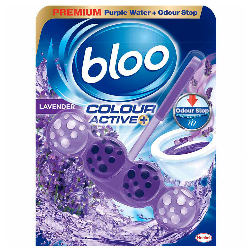 Bloo Colour Active Lavender Toilet Rim Block 50g Image 1