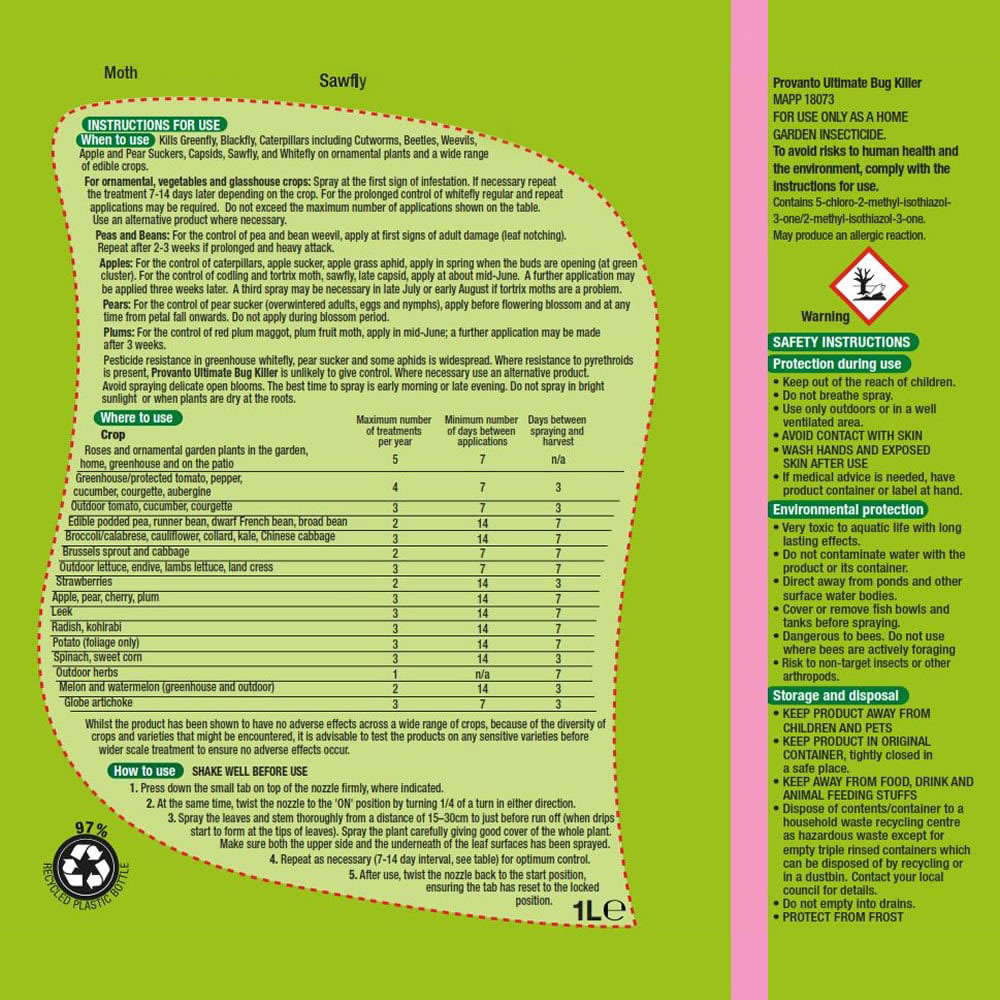 Provanto Ready to Use Ultimate Bug Killer 1L Wilko
