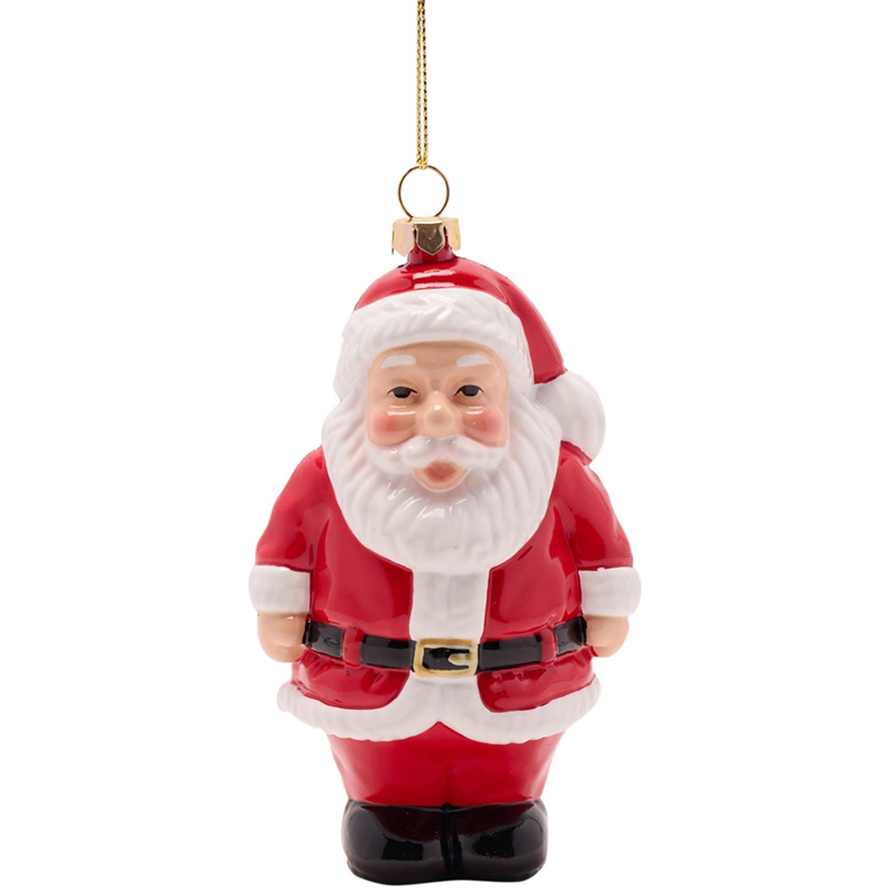 The Seasonal Gift Co. 3D Santa Hanging Decoration 23cm Image 1