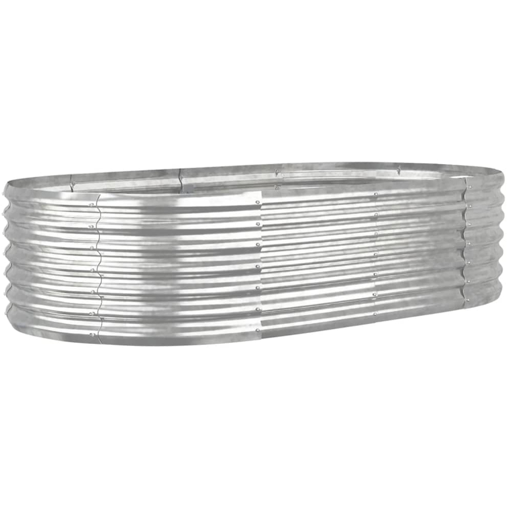 vidaXL Silver Steel Raised Garden Bed 36 x 152 x 80cm Image 1
