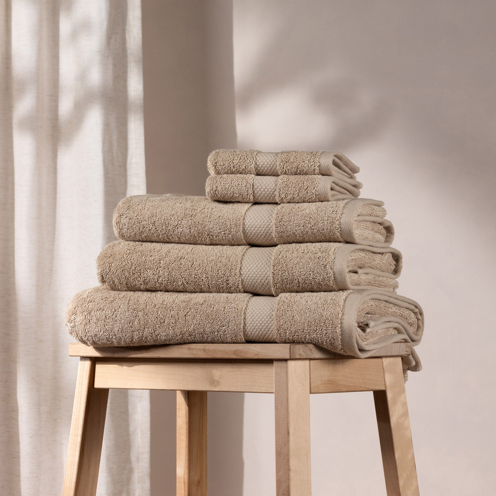 Yard Loft Combed Cotton Oatmeal Towel Bundle with Bath Sheets Set of 6 Image 2