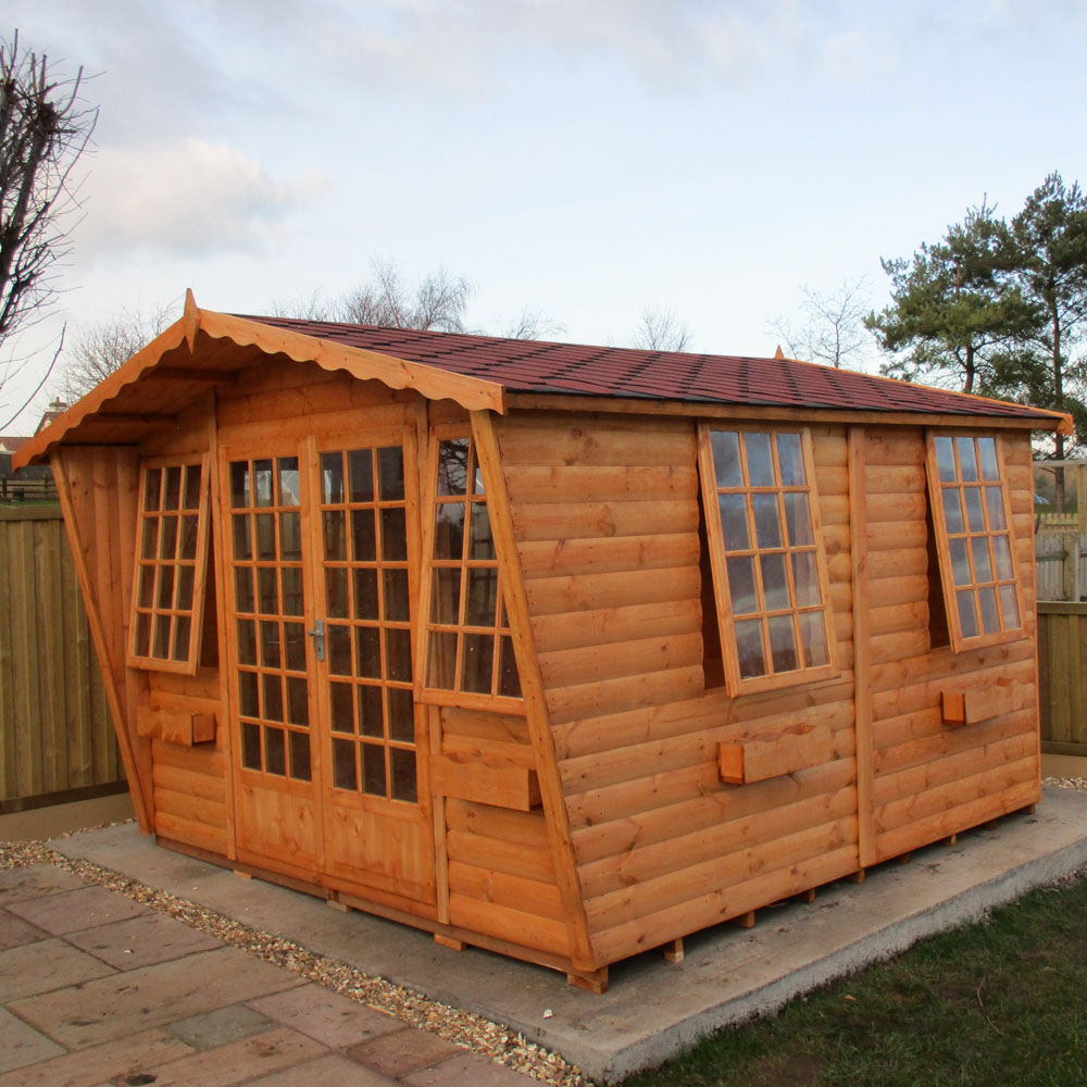 Shire Beaulieu 10 x 10ft Double Door Shiplap Apex Summerhouse Image 2