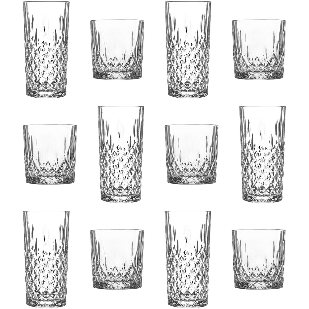 LAV Odin 12 Piece Clear Glassware Set Image 1