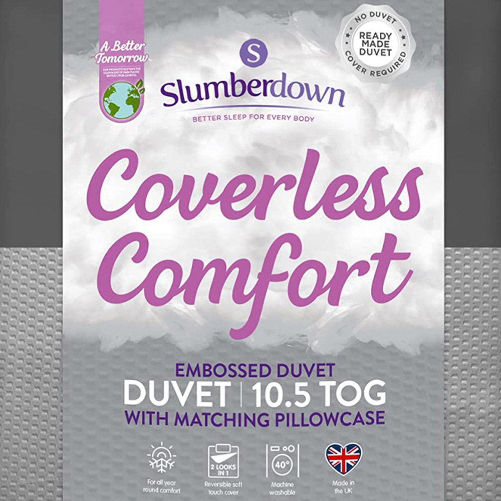 Slumberdown Single Coverless Waffle Duvet Set 10.5 Tog Image 7