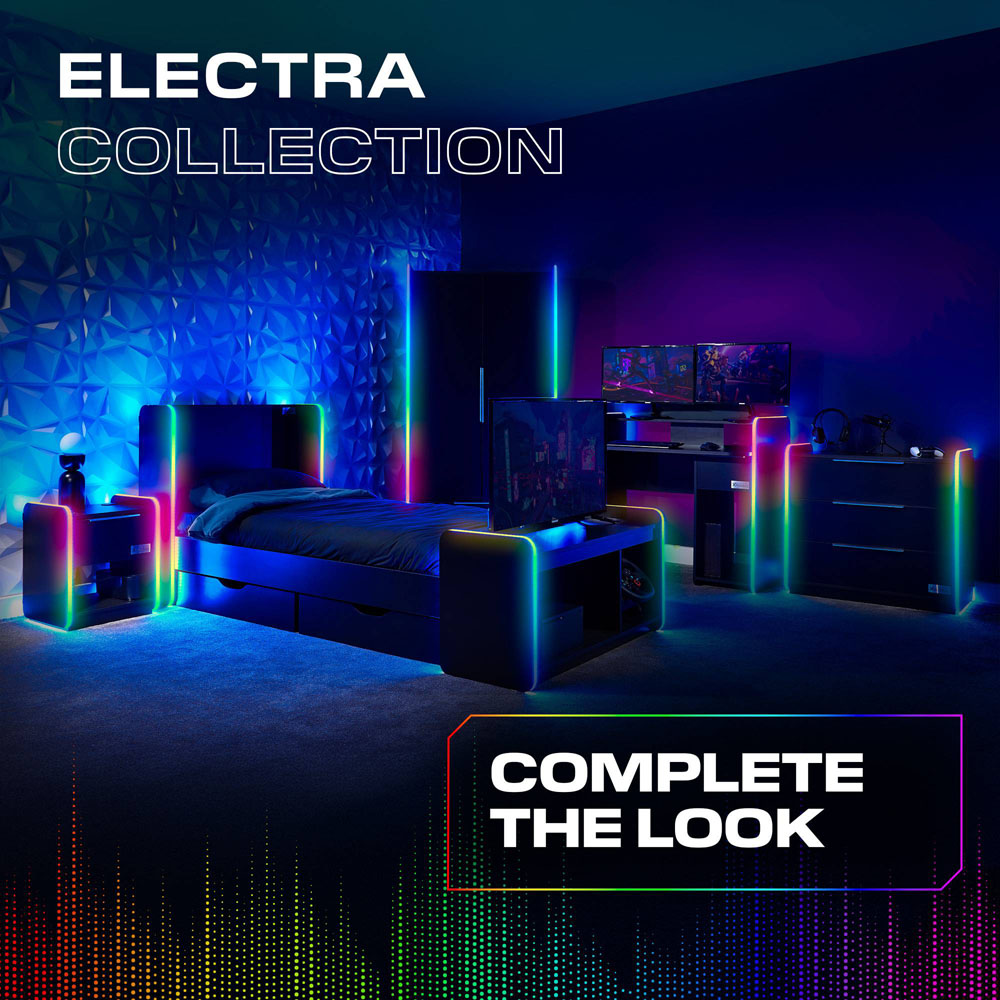 X Rocker Electra Single Black RGB LED Gaming Bed with Storage and Neo Motion Sync App Control Image 7