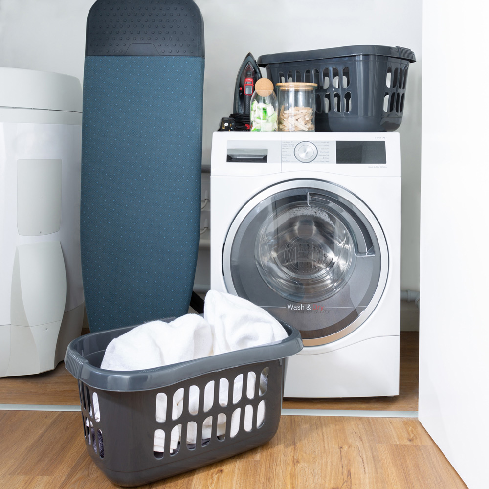 Wham Casa Midnight Plastic Hipster Laundry Basket 2 Pack Image 2