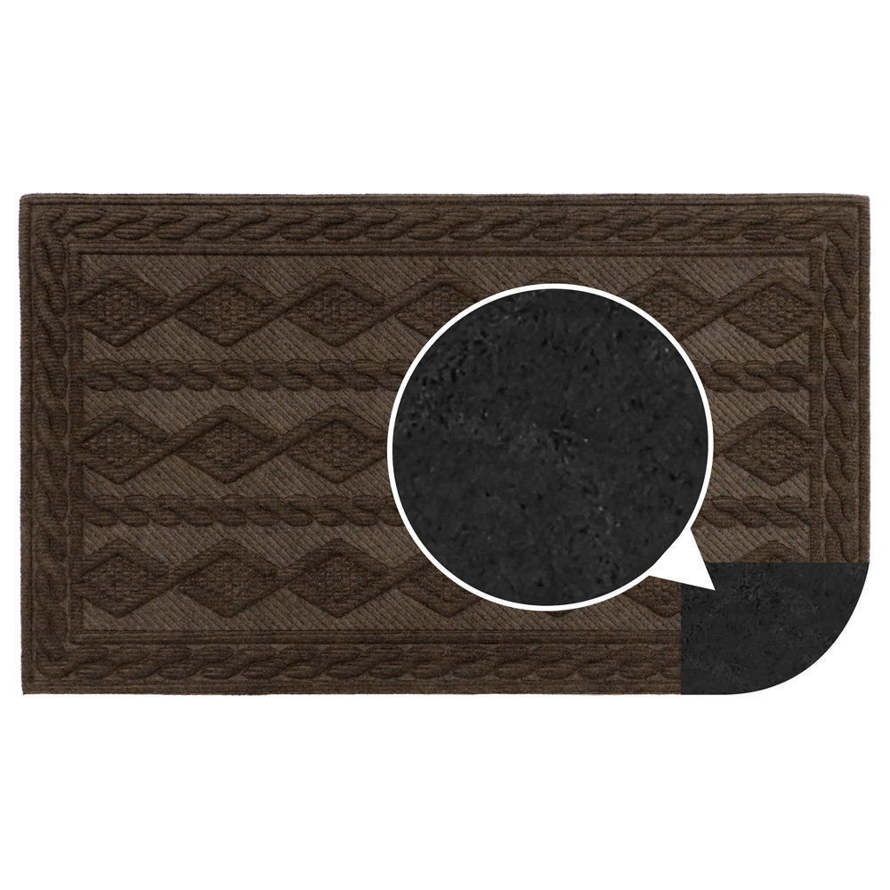JVL Brown Knit Indoor Scraper Doormat 45 x 75cm Image 7