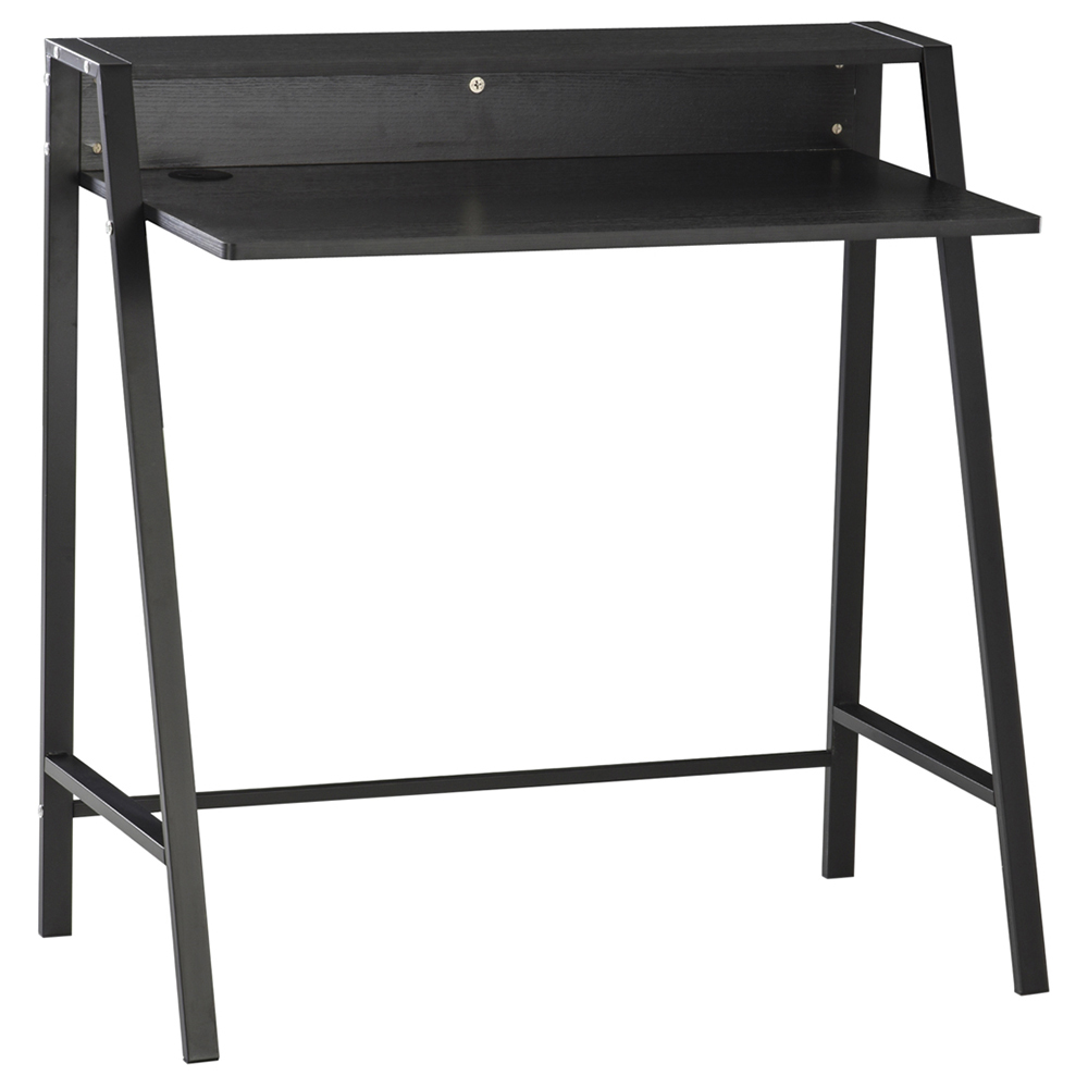 Portland 2-Tier Metal Frame Desk Black Image 2