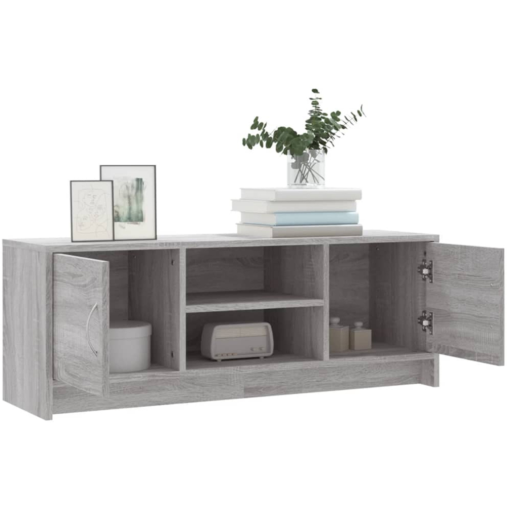 vidaXL 2 Door 2 Shelf Grey Sonoma TV Cabinet Image 5