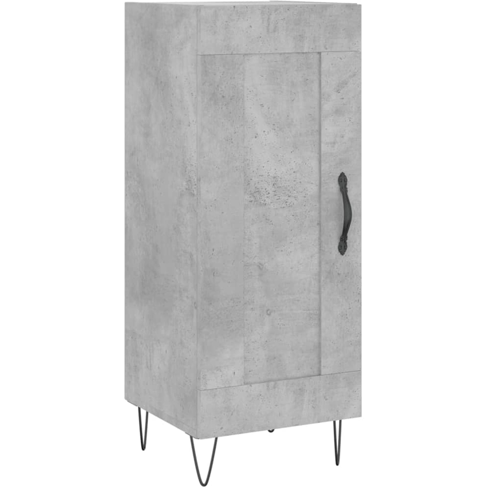 vidaXL 2 Door Concrete Grey Tall Highboard with Metal Legs Image 7