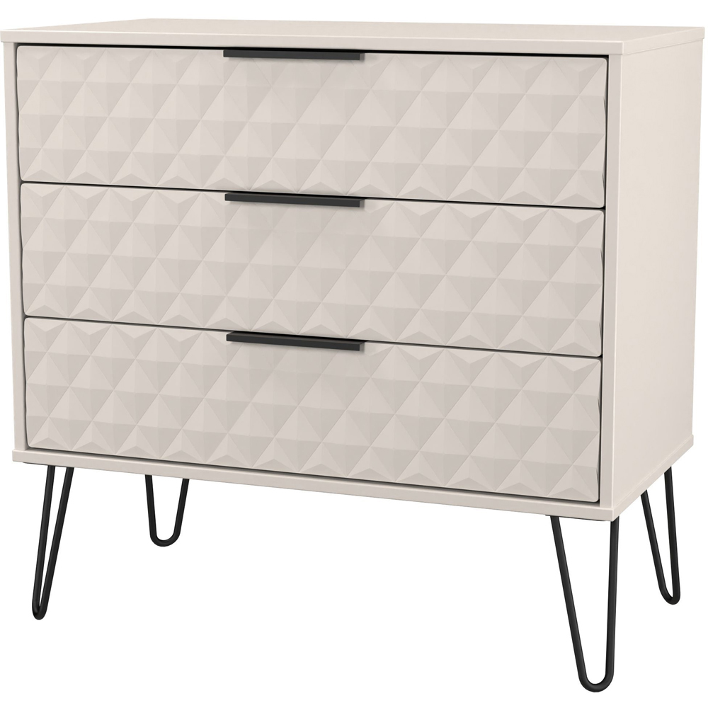 Crowndale Harlequin 3 Drawer Kashmir Matt Chest of Drawers Ready Assembled Image 2