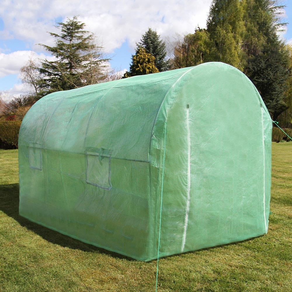 MonsterShop Green PE Cover 6.6 x 9.8ft Polytunnel Greenhouse Image 2