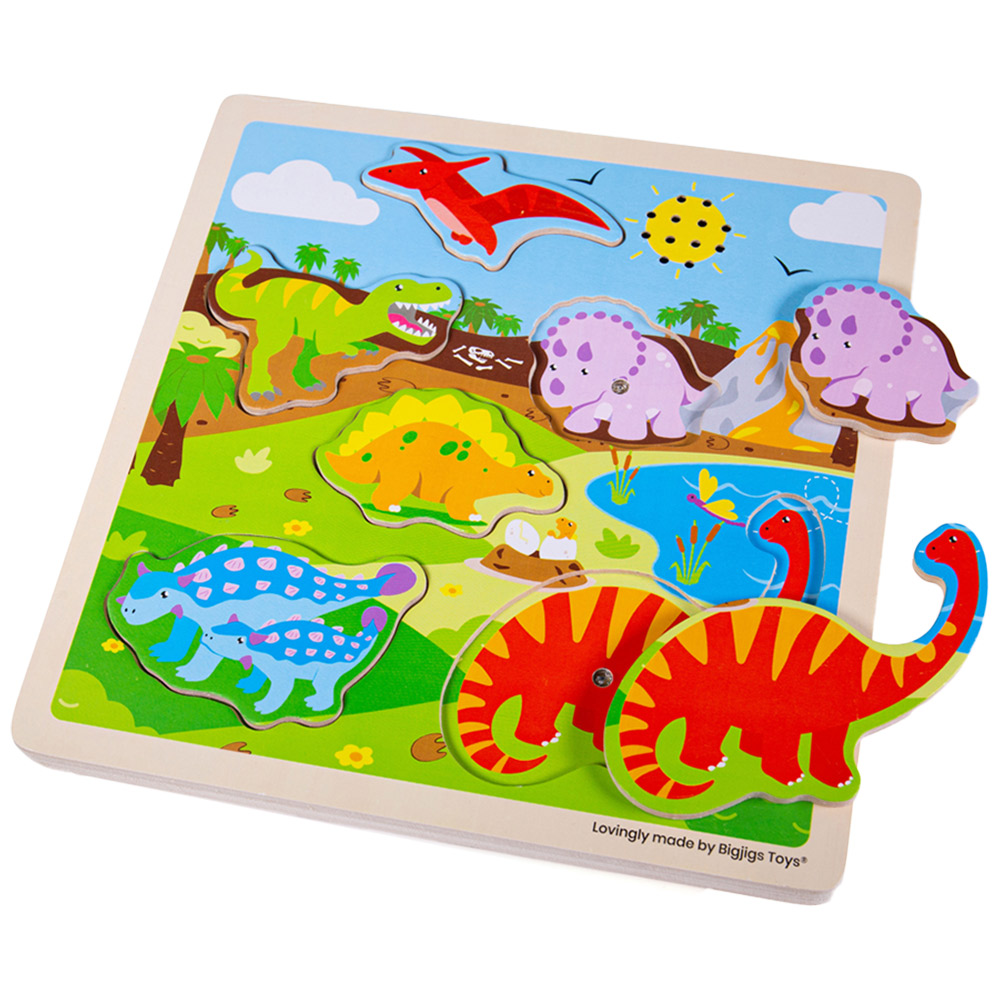 Bigjigs Toys Dinosaur Sound Puzzle Multicolour Image 2