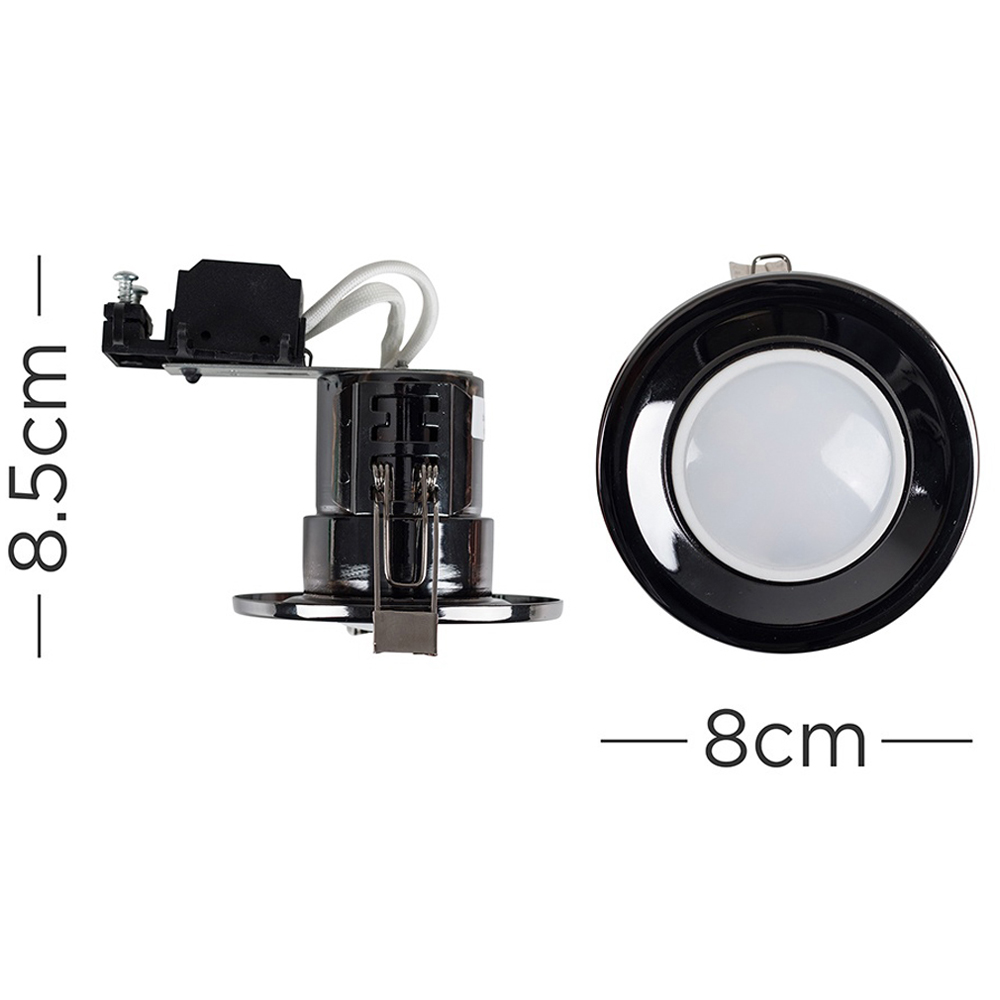 ValueLights Black Chrome Warm White LED Ceiling Downlight 4 Pack Image 5