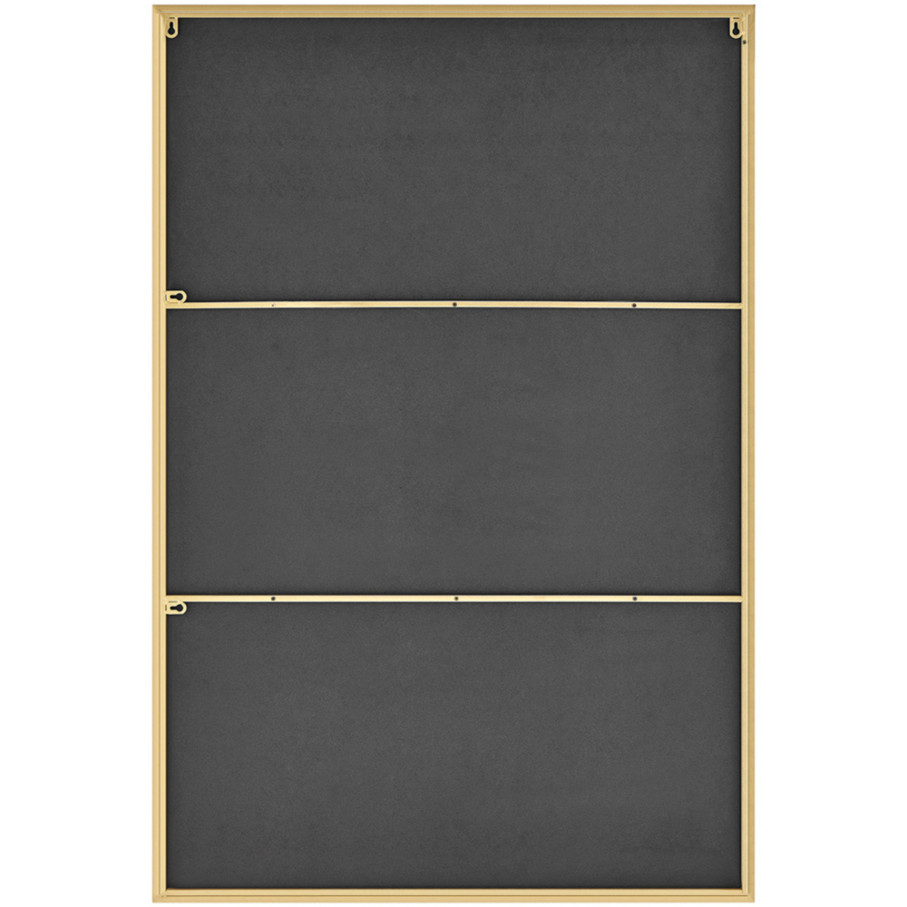 Furniturebox Austen Rectangular Gold Metal Wall Mirror 120 x 80cm Image 3