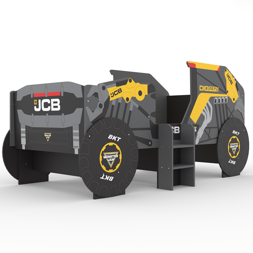 Kidsaw Monster Jam DIGatron Single JCB Digger Kids Bed with Storage Image 5