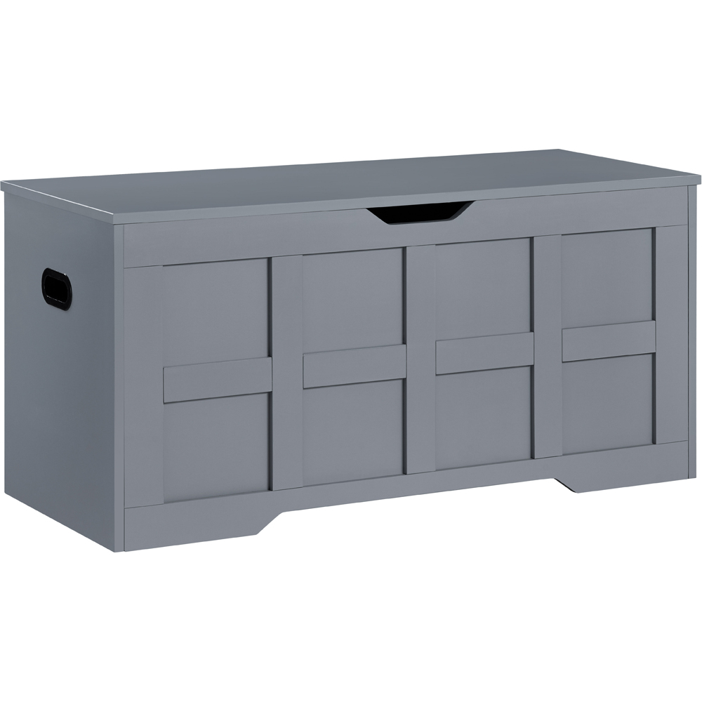 VIDA DESIGNS Grey Large Storage Ottoman Bench Image 2