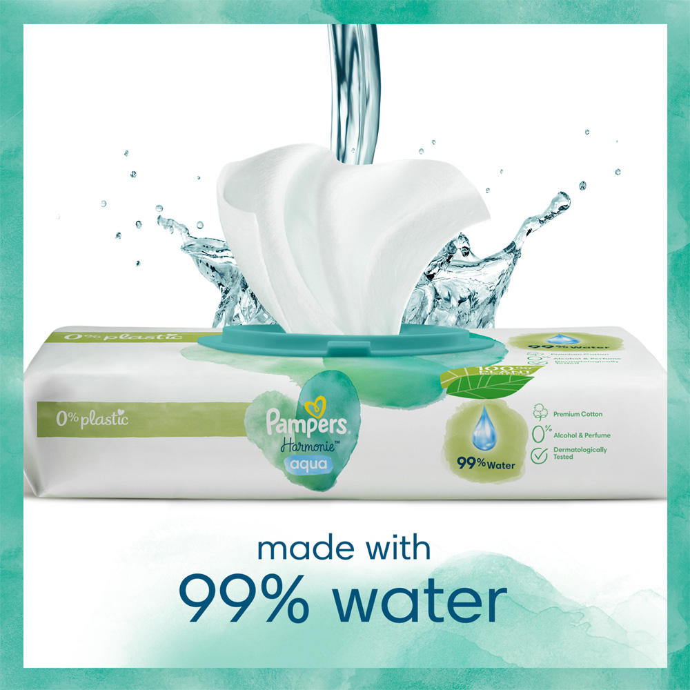 Pampers Harmonie Aqua Wet Wipes 24 Packs Of 48 Wet Wipes - 1152
