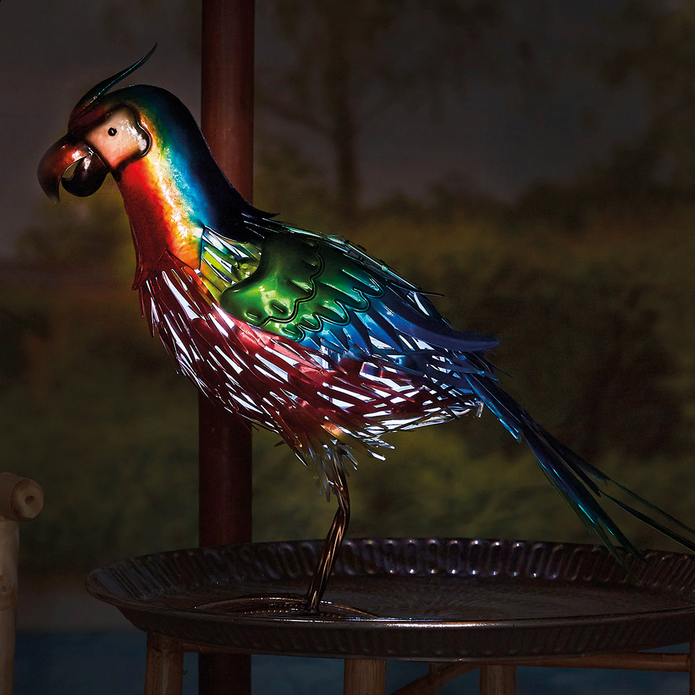 Luxform Global Solar Powered Parrot Garden Ornament Image 2