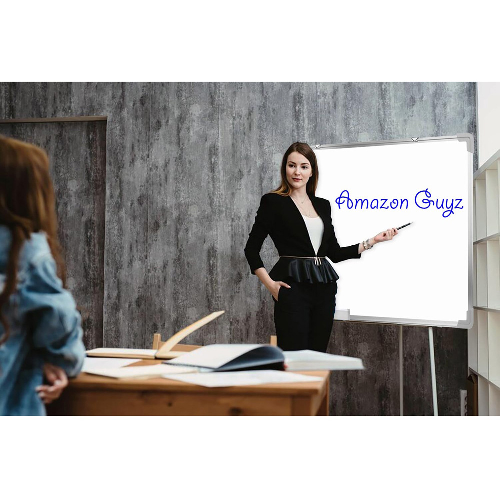 ATEK Magnetic Dry Wipe Wall Mounted Whiteboard with 3 Marker 5 Magnet and Eraser 500 x 350mm Image 2