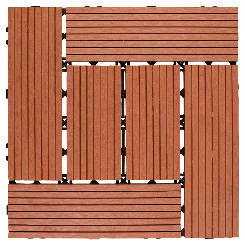 St Helens Brick Deck Tiles 6 Pack 29.5 x 29.5cm Image 2