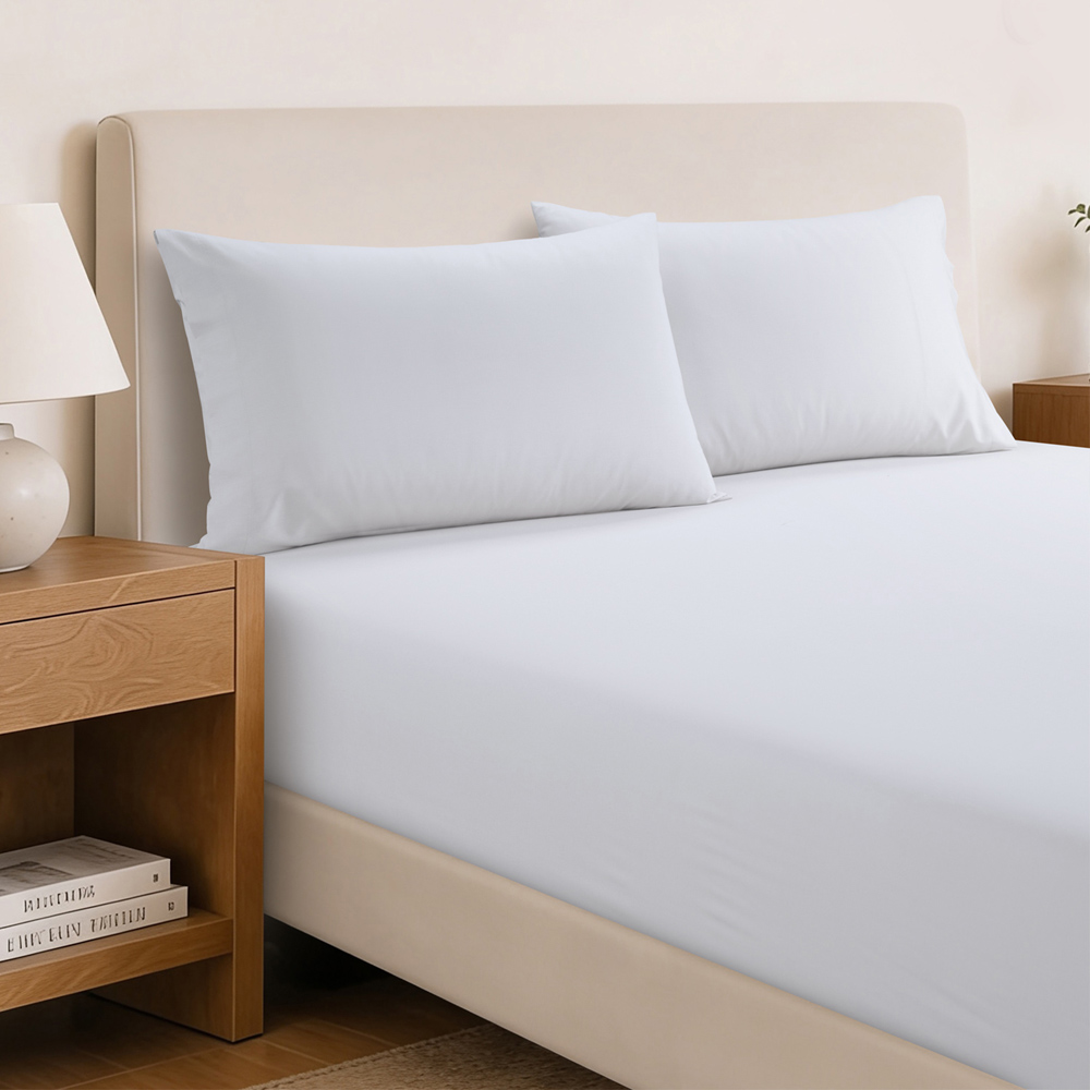 Egyptian Cotton Oxford Pillowcase Pair White Image 2