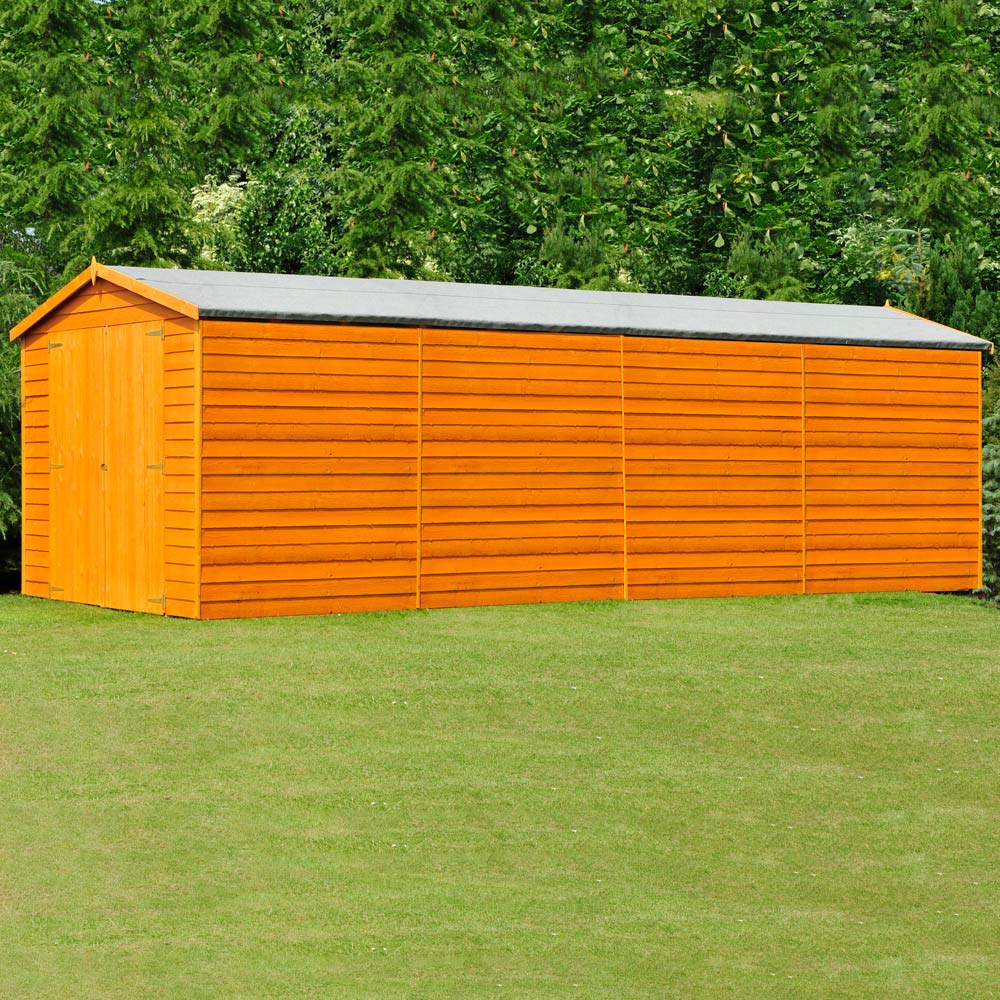Shire 10 x 20ft Double Door Overlap Apex Wooden Shed Image 2