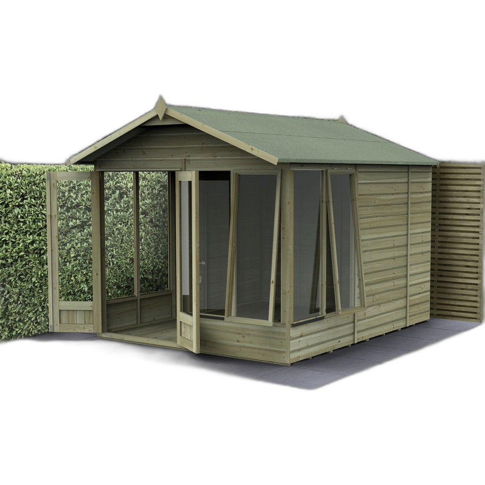 Forest Garden Beckwood 8 x 10ft 2 Opening Shiplap Apex Summerhouse Image 5
