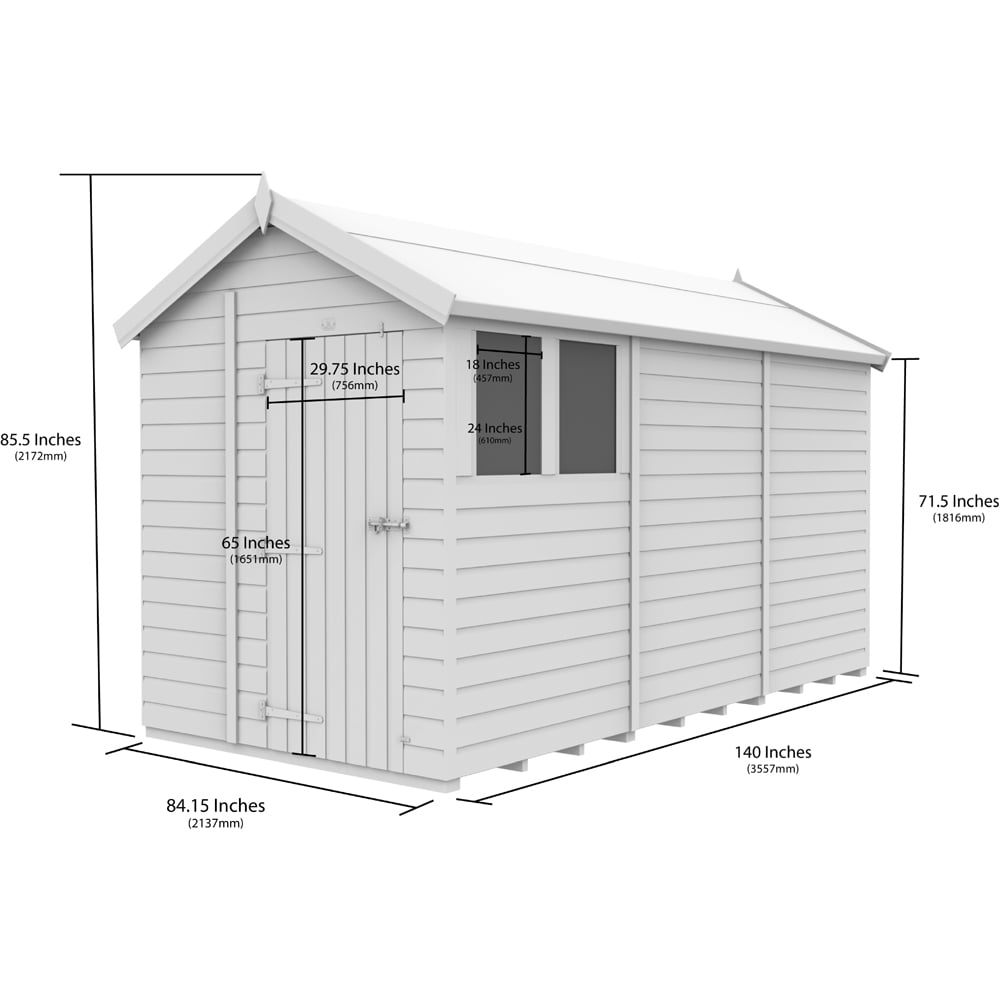 DIY Sheds 7 x 12ft Tongue and Groove Timber Apex Security Garden Shed Image 9