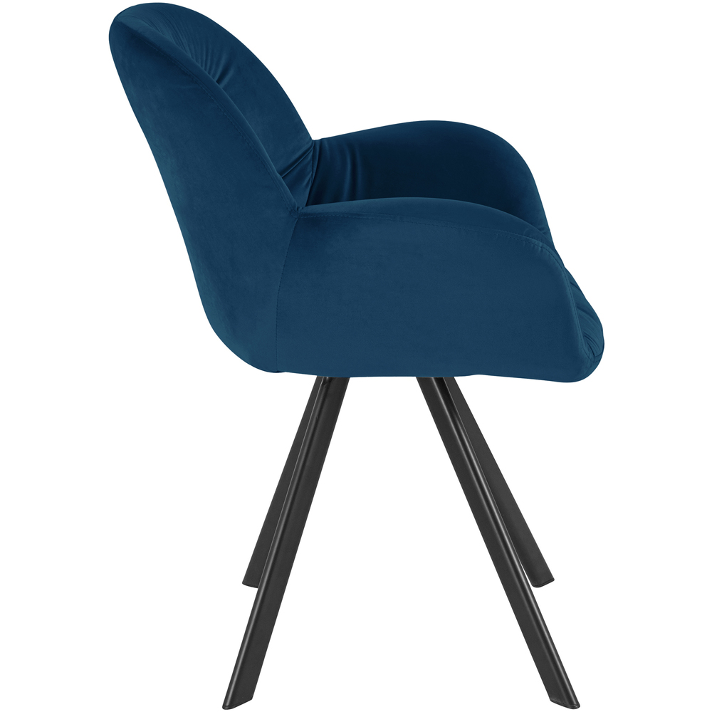 Dorel Elli Set of 2 Navy Blue Velvet Armchair Image 4