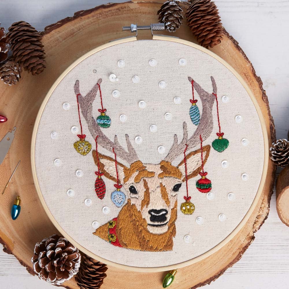 Sew & So On Multicoloured Stag Embroidery Craft Set 8 inch Image 4